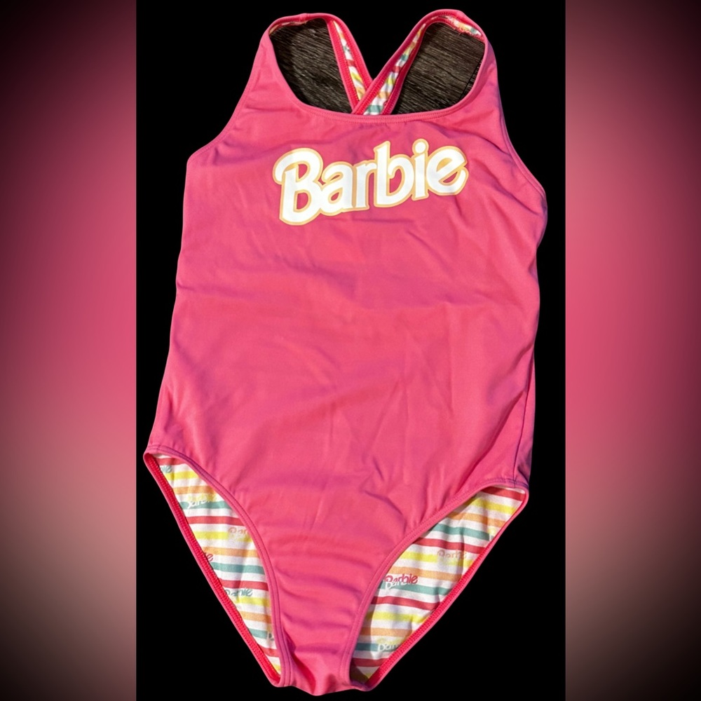 Girls Barbie Logo Full Body/One Piece Bathing Suit Size M